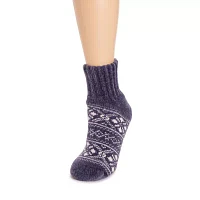 Muk Luks Chenille Cabin Womens 1 Pair Slipper Socks