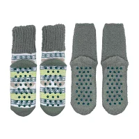 Cozy Mid Crew Womens 2 Pair Slipper Socks