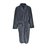 Hanes Soft Touch Mens Fleece Long Sleeve Knee Length Robe