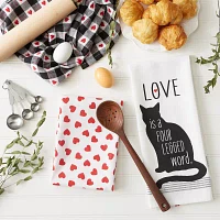 Design Imports Asst Cat Love 3-pc. Dish Cloths