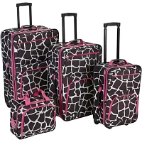 Rockland Fashion 4-pc. Luggage Set-Animal Print