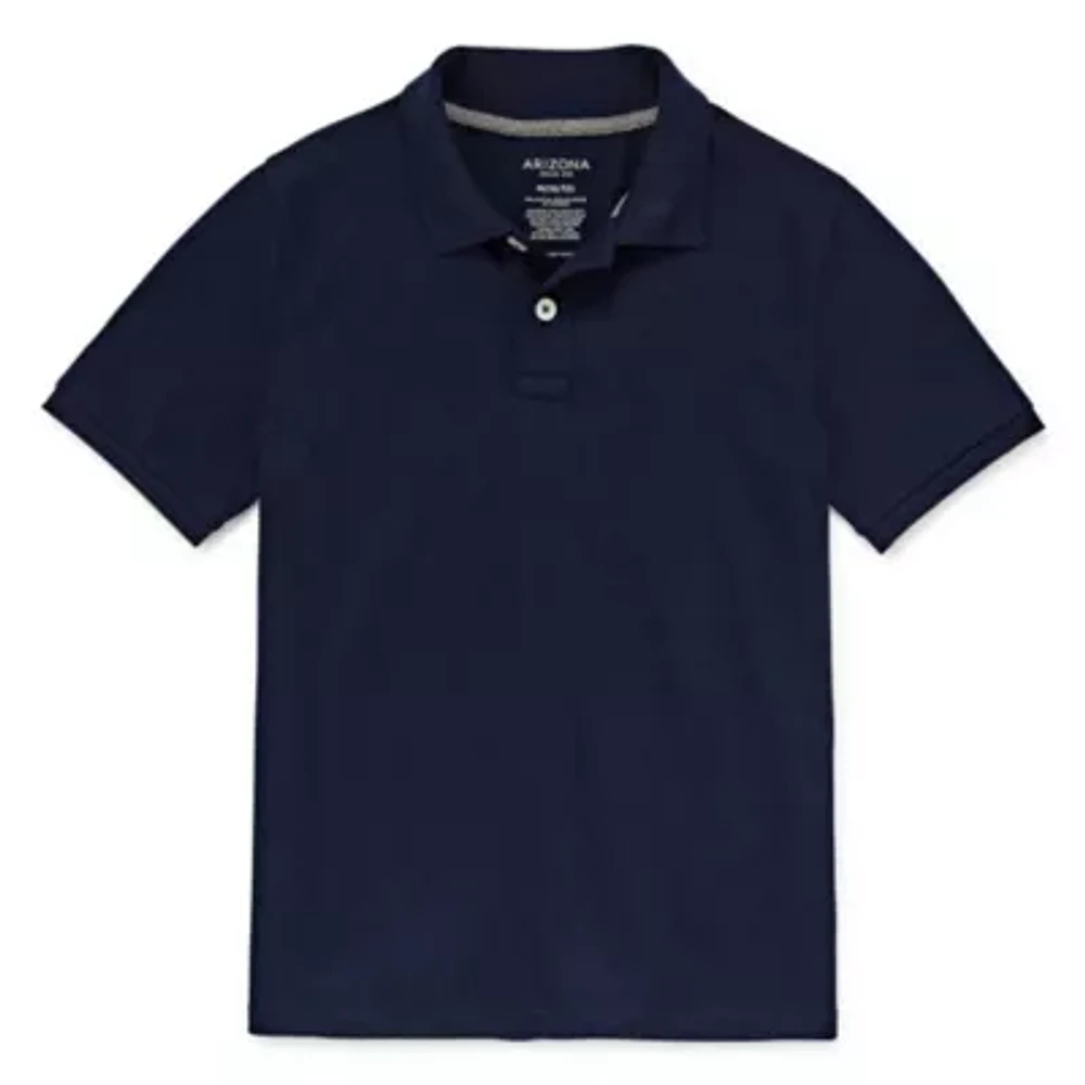 Arizona Little & Big Boys Short Sleeve Polo Shirt