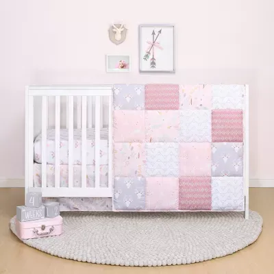 The Peanutshell Meadow 3-pc. Floral Crib Bedding Set