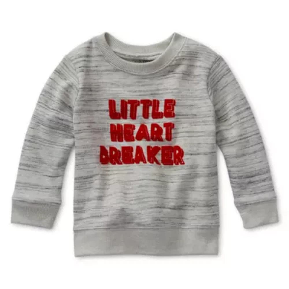 Okie Dokie Baby Boys Crew Neck Long Sleeve Sweatshirt