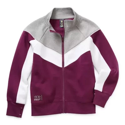 Xersion Little & Big Girls Cotton Fleece Long Sleeve Fleece Sweatshirt
