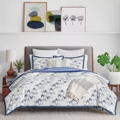 Fieldcrest Herringbone 3-pc. Geometric Duvet Cover Set