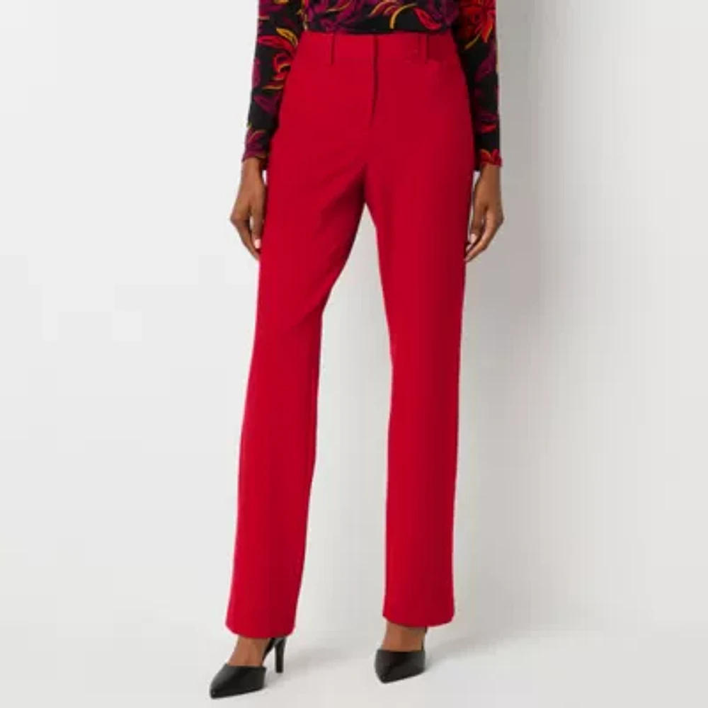 Liz Claiborne-Tall Emma Slim Fit Flare Easy-on + Easy-off Seated Wear Trouser