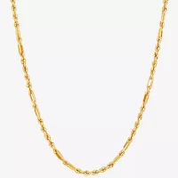 Womens 20 Inch 14K Gold Link Necklace