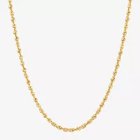 14K Gold 22 Inch Hollow Rope Chain Necklace