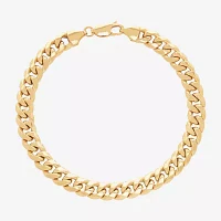 14K Gold Inch Hollow Curb Chain Bracelet