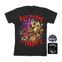 Little & Big Boys Crew Neck Short Sleeve Five Nights at Freddys Graphic T-Shirt