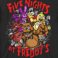 Little & Big Boys Crew Neck Short Sleeve Five Nights at Freddys Graphic T-Shirt