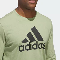 adidas Big and Tall Mens Crew Neck Long Sleeve Regular Fit Graphic T-Shirt