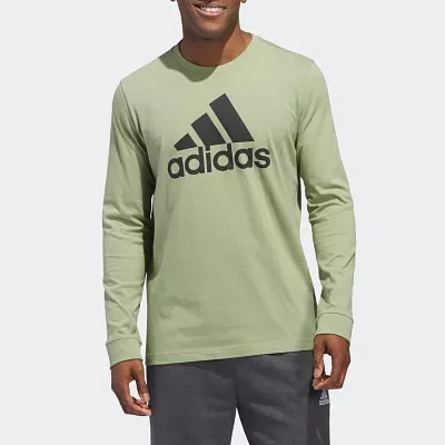 adidas Big and Tall Mens Crew Neck Long Sleeve Regular Fit Graphic T-Shirt