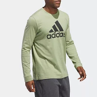 adidas Big and Tall Mens Crew Neck Long Sleeve Regular Fit Graphic T-Shirt