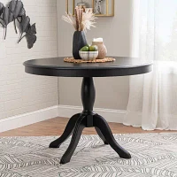 Newbern Round Wood-Top Dining Table