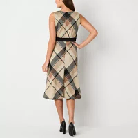 Studio 1 Womens Plaid Jacket Dress