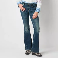 Arizona Womens Low Rise Flare Leg Jean