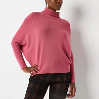 Worthington Womens Funnel Neck Long Sleeve Pullover Sweater