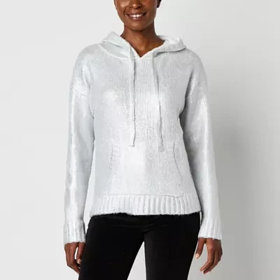 a.n.a Womens Long Sleeve Foiled Hoodie