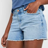 a.n.a Womens Mid Rise Denim Short