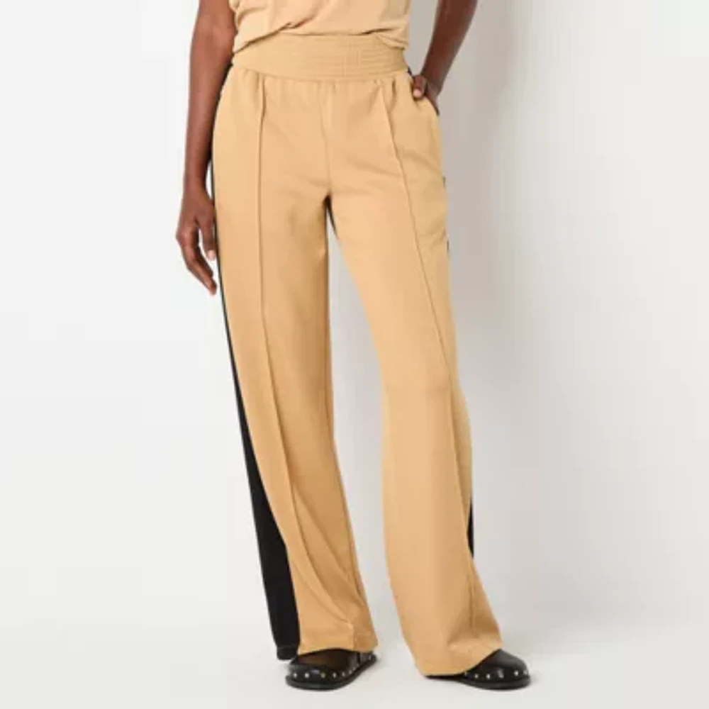 Stylus Womens High Rise Wide Leg Track Pant