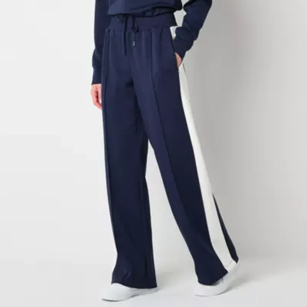 Stylus Womens High Rise Wide Leg Track Pant