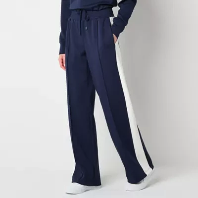 Stylus Womens High Rise Wide Leg Track Pant