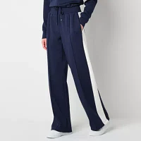 Stylus Womens High Rise Wide Leg Track Pant