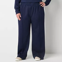 Stylus Womens High Rise Wide Leg Track Pant-Plus