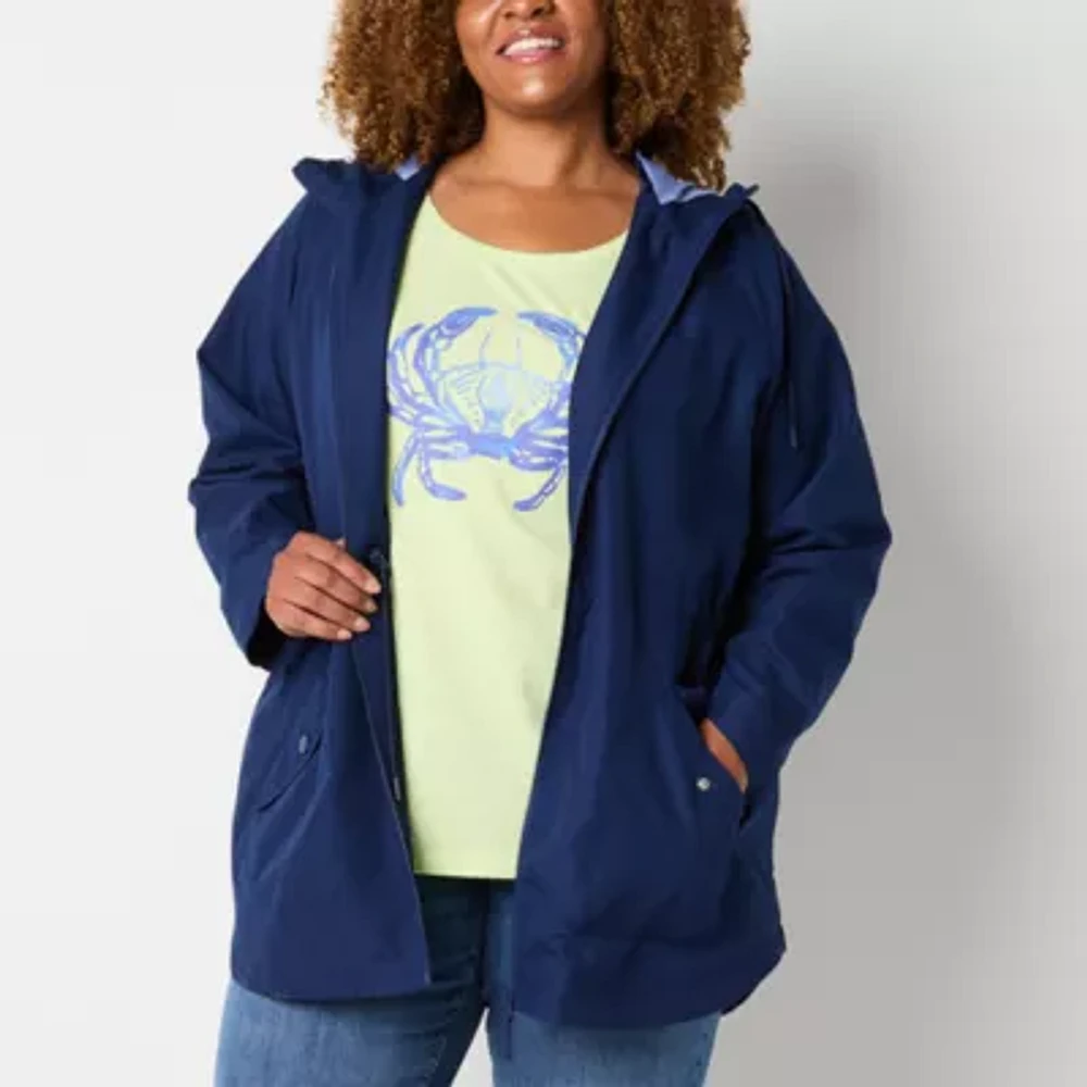 St. John's Bay Midweight Womens Plus Anorak