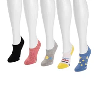 Muk Luks Pickleball 5 Pair No Show Socks Womens