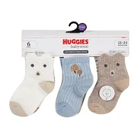 Huggies Baby Boys 6 Pair Crew Socks