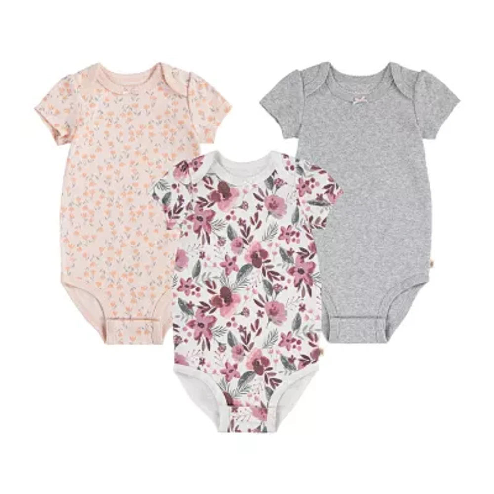 Huggies Baby Girls 3-pc. Crew Neck Short Sleeve Bodysuit