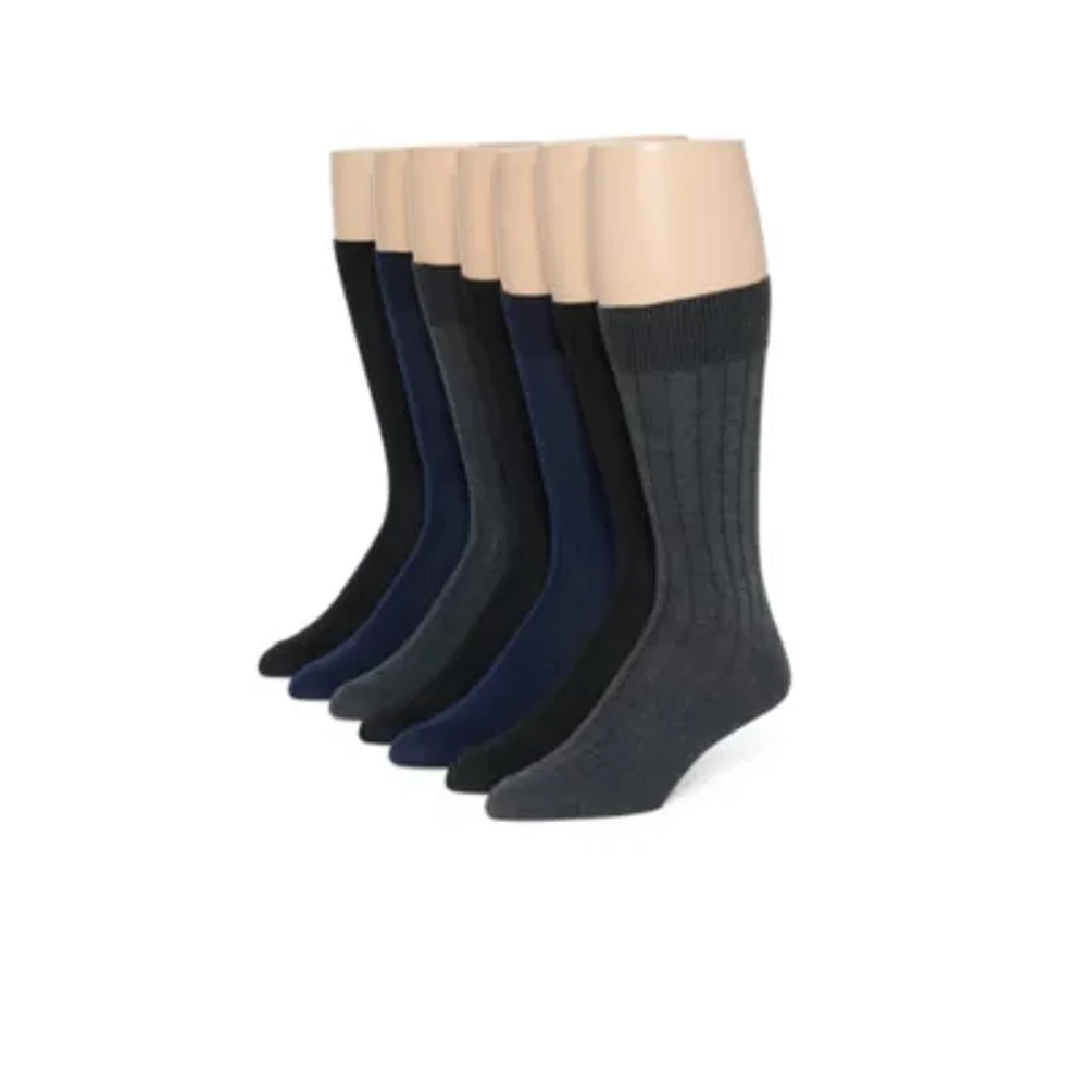 Van Heusen 7 Pair Crew Socks Mens