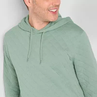 St. John's Bay Quilted Mens Long Sleeve Hoodie