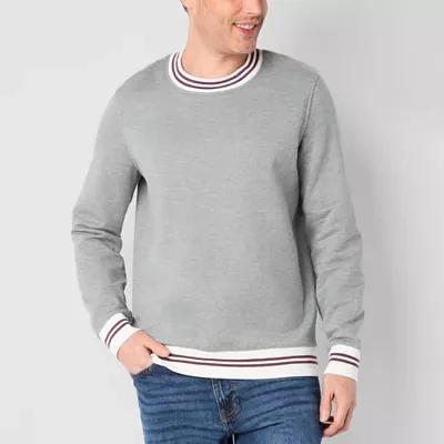 St. John's Bay Fleece Mens Crew Neck Long Sleeve Sweatshirt