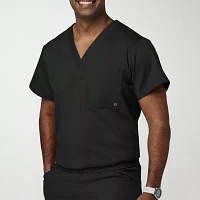 Meta 15202 Mens V Neck Stretch Fabric Short Sleeve Scrub Top