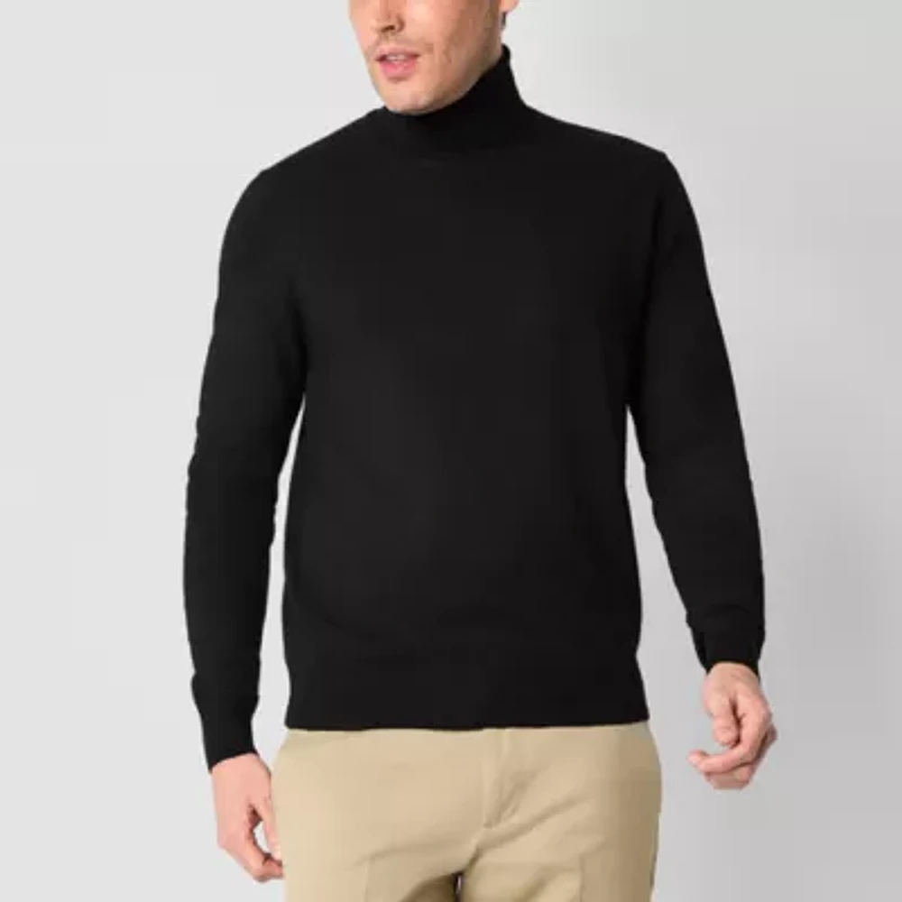 Stafford Mens Long Sleeve Regular Fit Turtleneck