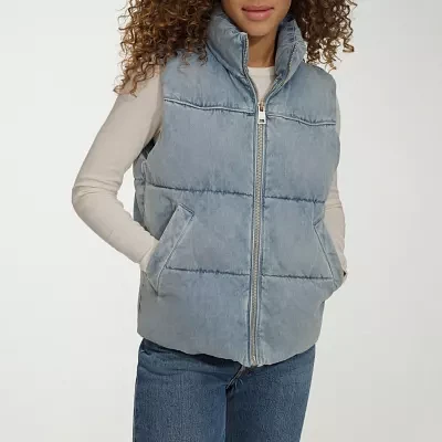 G Iii Leather Fashions Inc Denim Midweight Womens Puffer Jacket