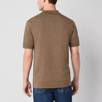 mutual weave Mens Regular Fit Short Sleeve Polo Shirt