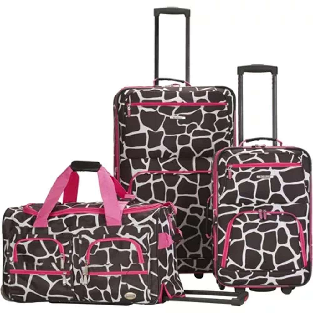 Rockland Spectra 3-pc. Luggage Set-Animal Print