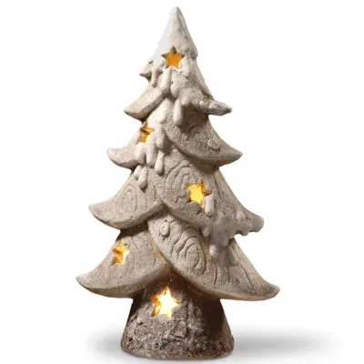 Lighted Snowy Star Tree Décor Piece