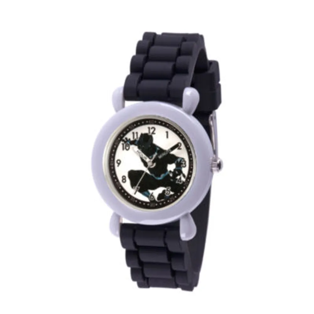 Time Teacher Marvel Black Panther Boys Black Strap Watch Wma000235