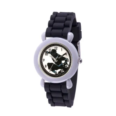 Time Teacher Black Panther Marvel Boys Black Strap Watch Wma000235