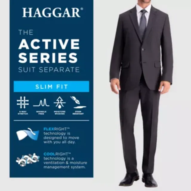 Haggar Active Series Mens Stretch Fabric Slim Fit Suit Jacket