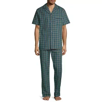 Stafford Mens Short Sleeve Pant Pajama Set