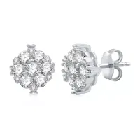 1 CT. T.W. Mined White Diamond 10K White Gold 10.1mm Stud Earrings