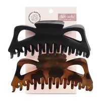 Kitsch Recycled Plastic Jumbo Classic Claw Clips 2pc Hair Clip