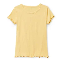 Thereabouts Little & Big Girls Rib Scoop Neck Short Sleeve T-Shirt